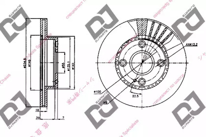 Тормозной диск DJ PARTS BD2088